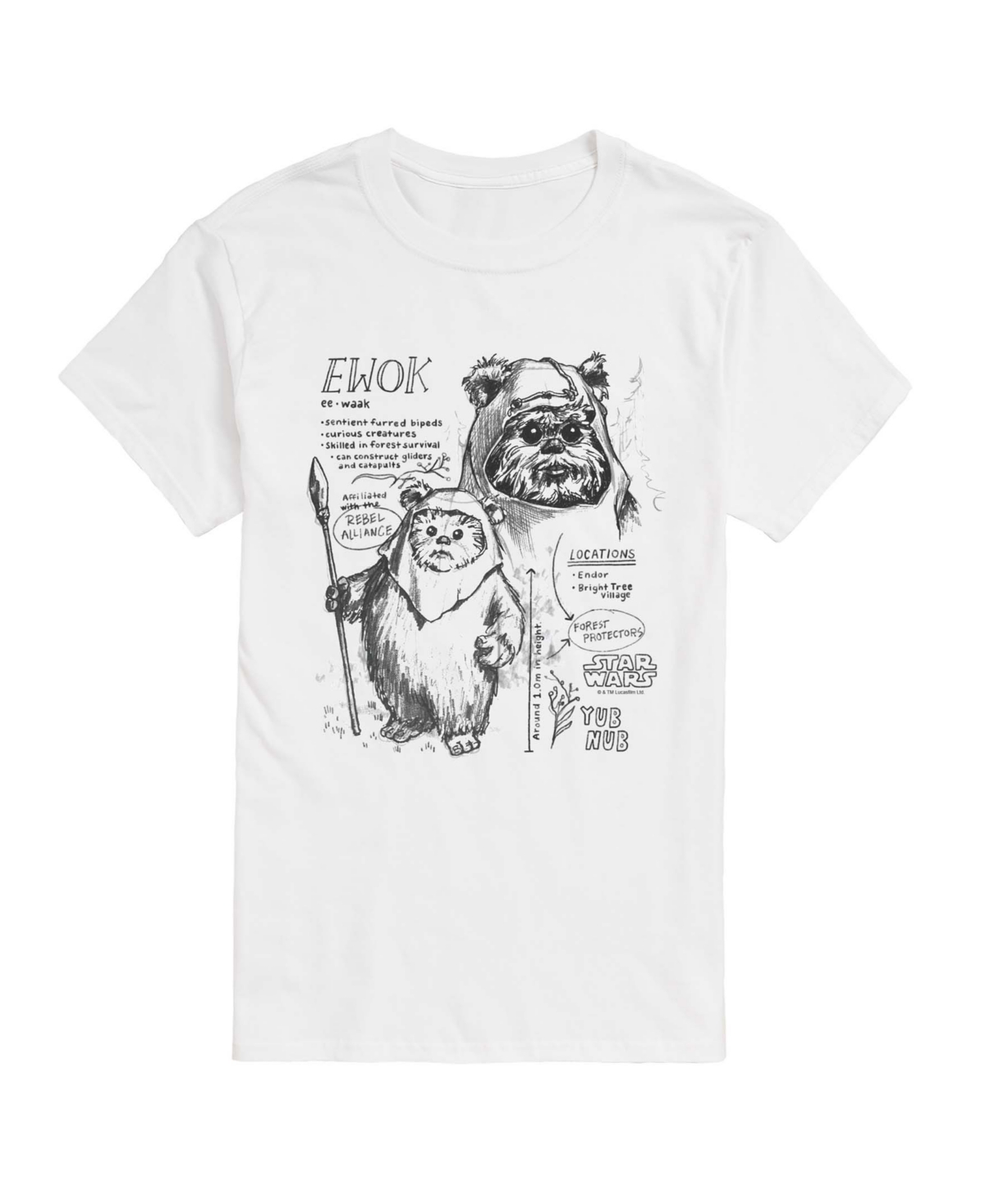 Airwaves Men's Ewok Field Guide Short-Sleeve Graphic T-Shirt