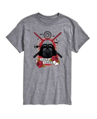 Men's Darth Vader Traditional Tattoo Short-Sleeve Graphic T-Shirt