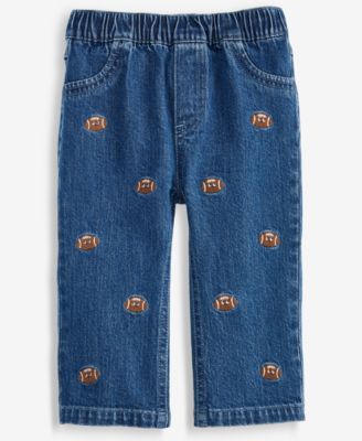 Baby Boys' Mix & Match Embroidered Football Jeans