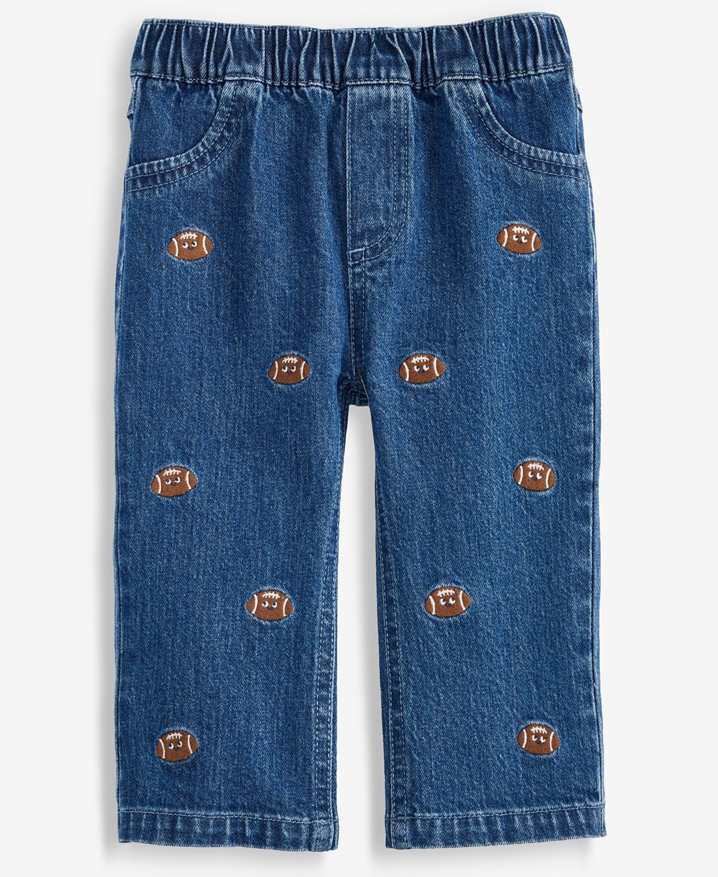 Джинсы First Impressions Mix & Match Embroidered Football Jeans для мальчиков-малышей — фото 1