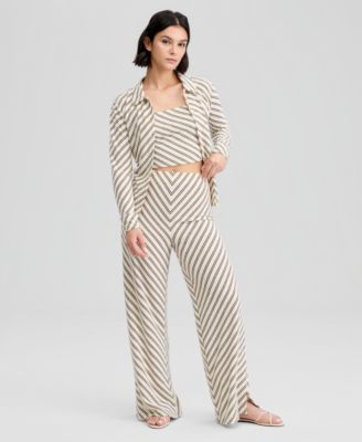 Petite Long Casual Flare Pants