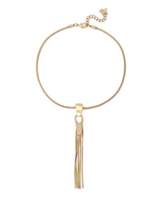 Robert Lee Morris Soho Gold Fringe Y Necklace - Gold