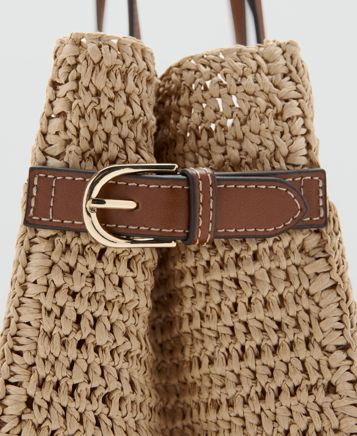 Mango Women's Natural-Fiber Tote Bag