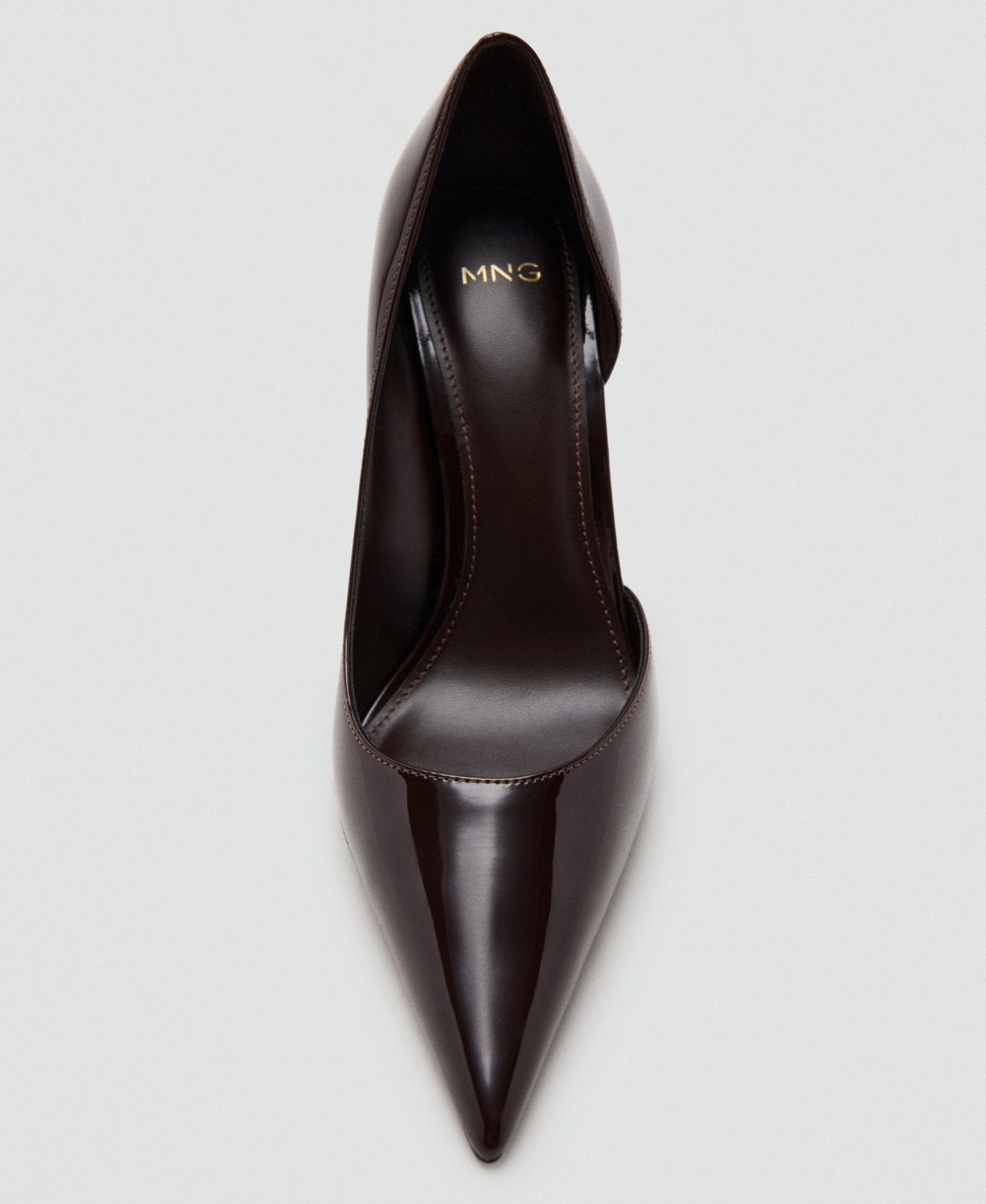 Mango Women's Asymmetrical Patent Leather Court Shoes