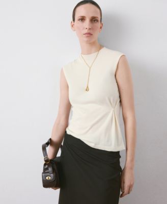 Women's Side Gathered Knitted Top