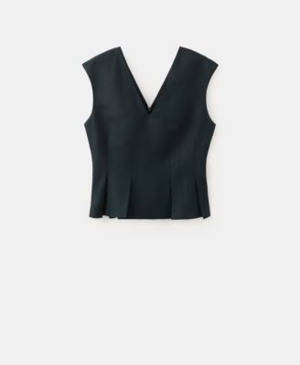 Women's Cotton Linen Peplum Top