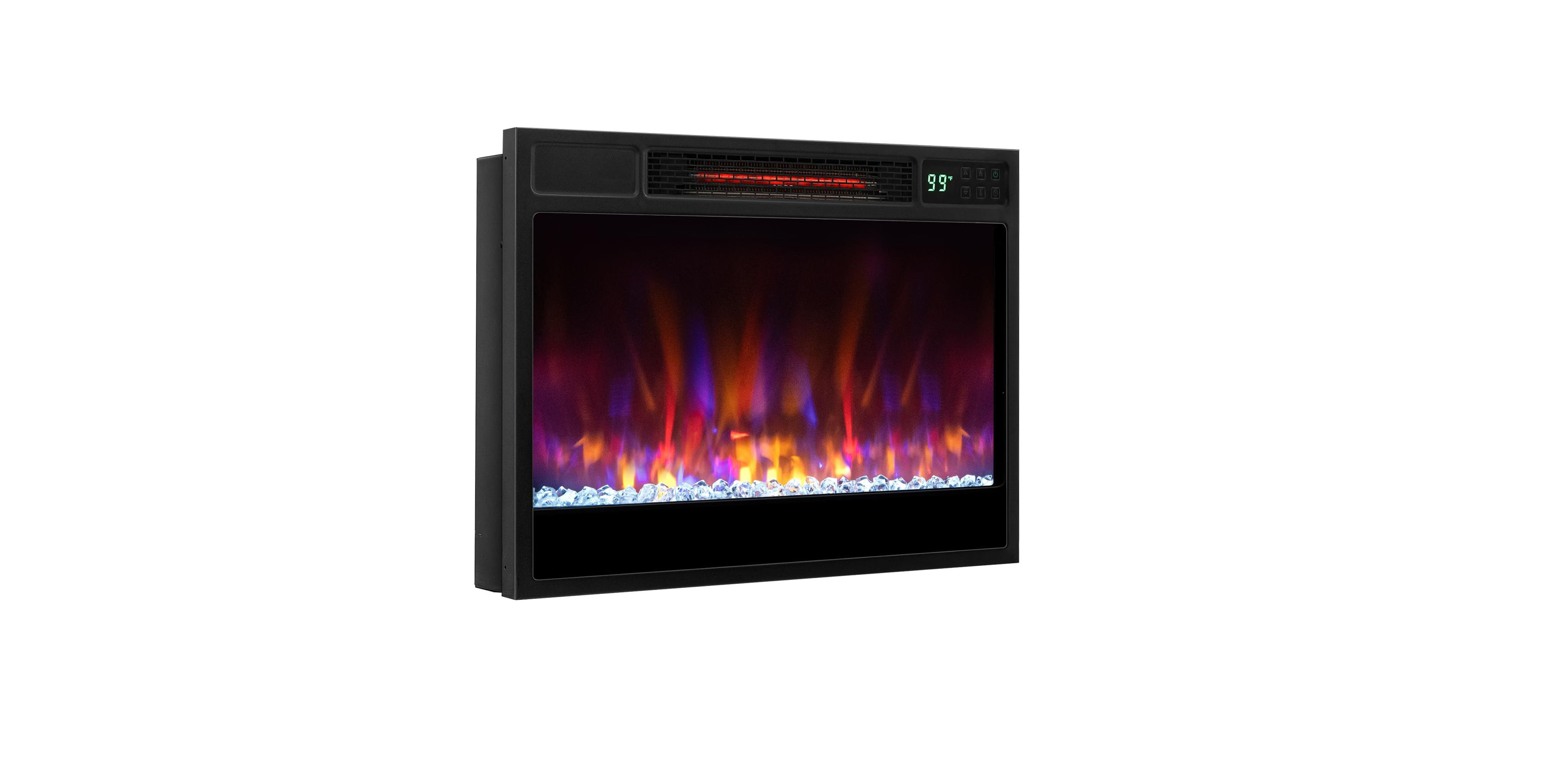 Ecooso 23 Inch 1500W Recessed Electric Fireplace Insert with Remote Control