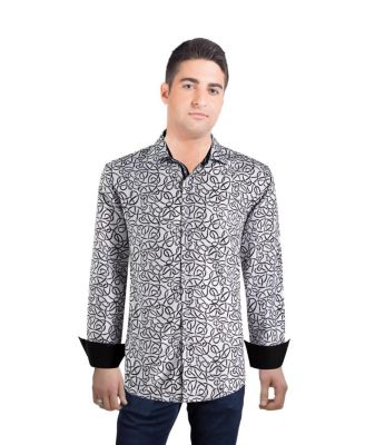 Men's Slim Fit Swirl Print Shirt