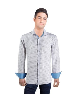 Men's Slim Fit Modern Ditsy Print Shirt