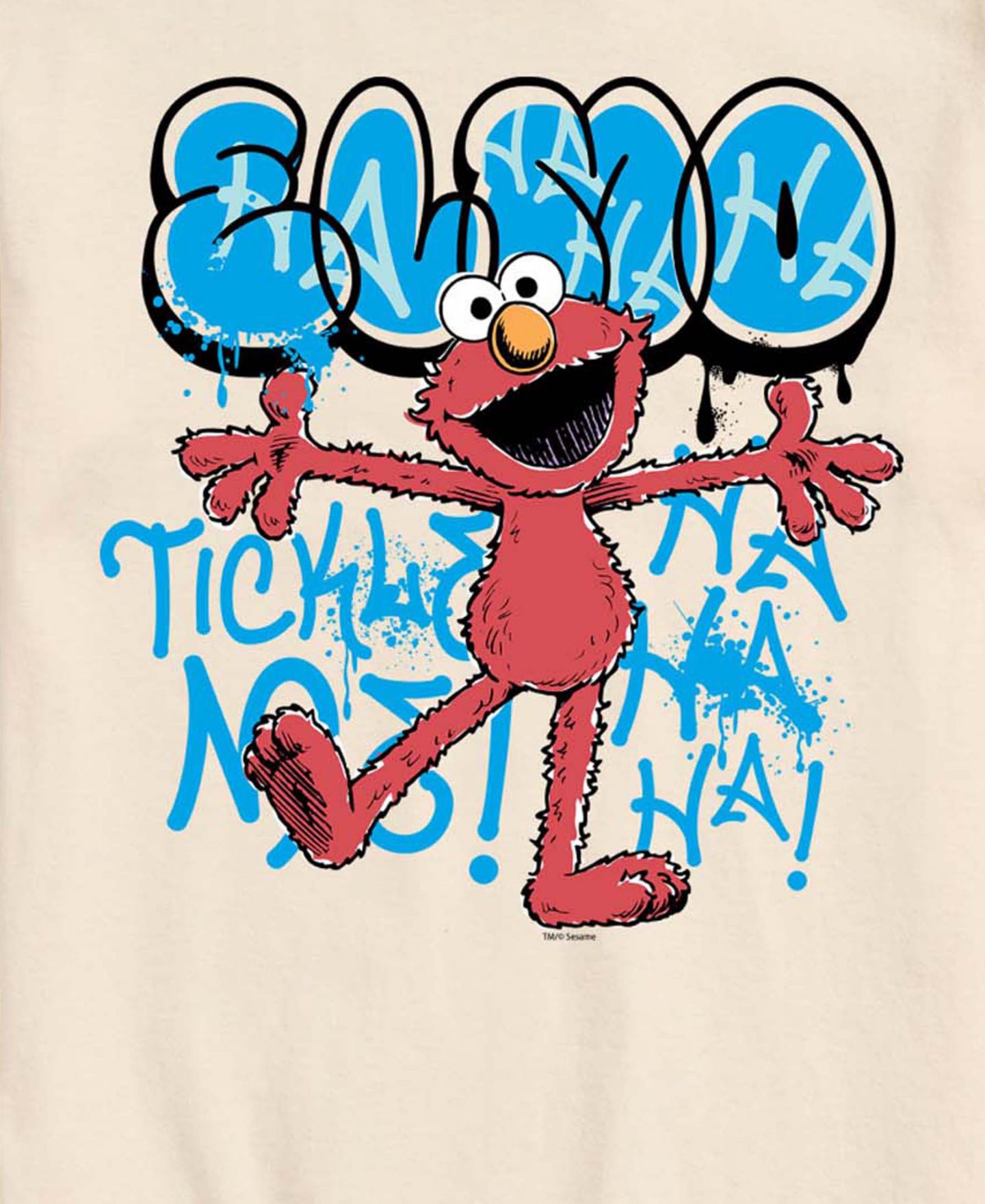 Мужская футболка AIRWAVES Sesame Street Streetwear Elmo Short-Sleeve Graphic, цвет: Кремовый — фото 3