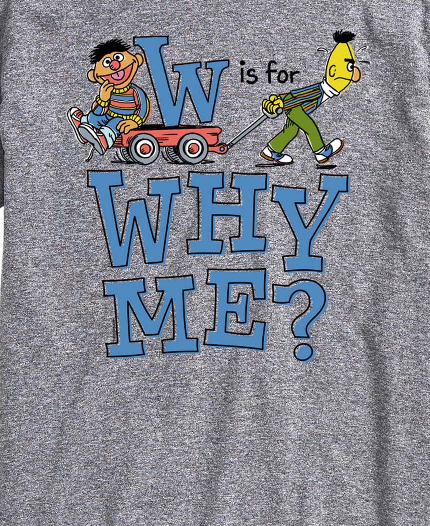 Мужская футболка AIRWAVES Sesame Street Is For Why Me Short-Sleeve Graphic, цвет: Меланжевый — фото 3