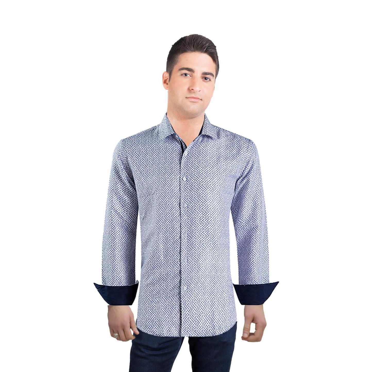 Мужская рубашка Elie Balleh Slim Fit Paisley, цвет: Белый — фото 1