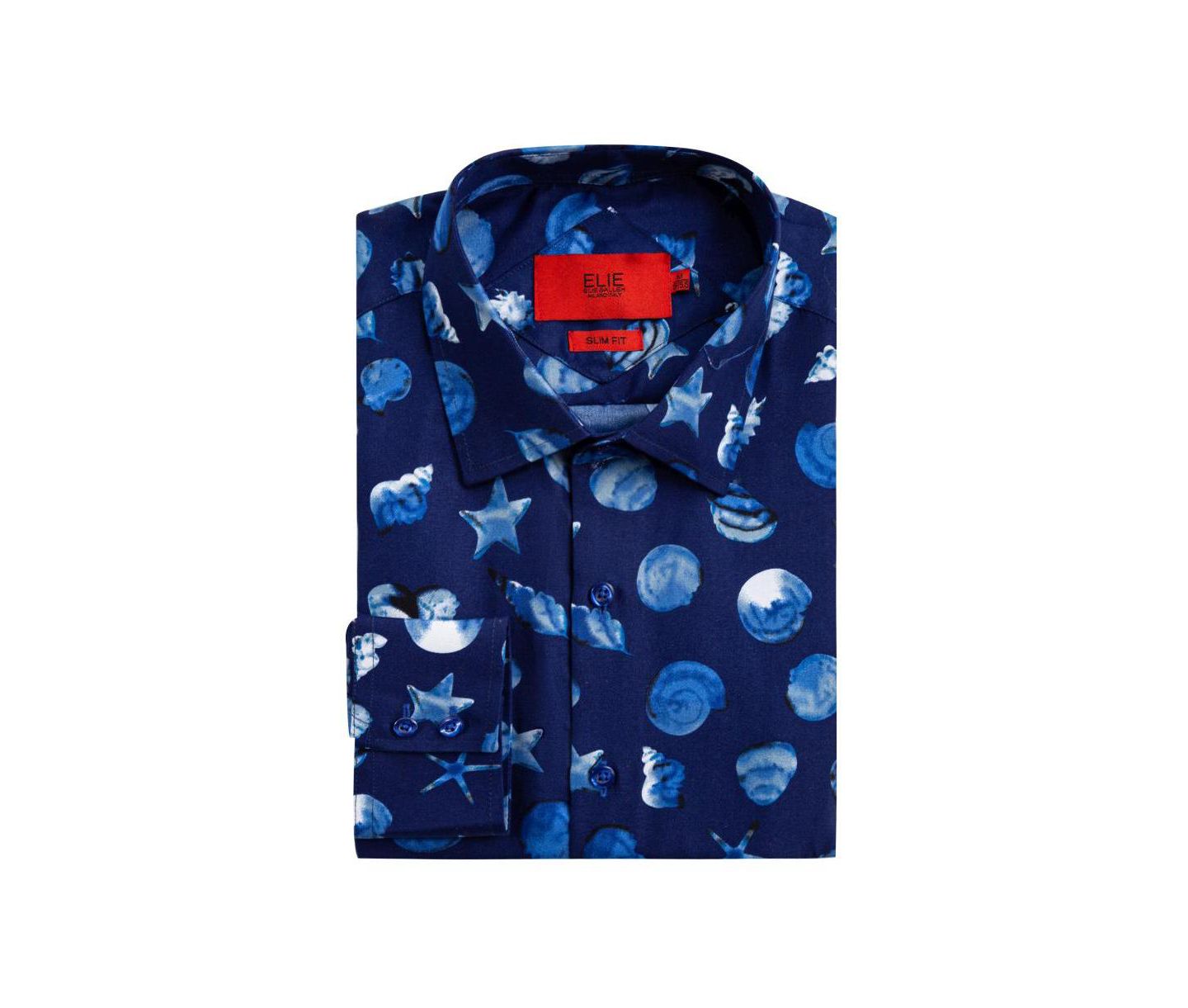 Мужская рубашка Elie Balleh Slim Fit Sea Shell Print — фото 4