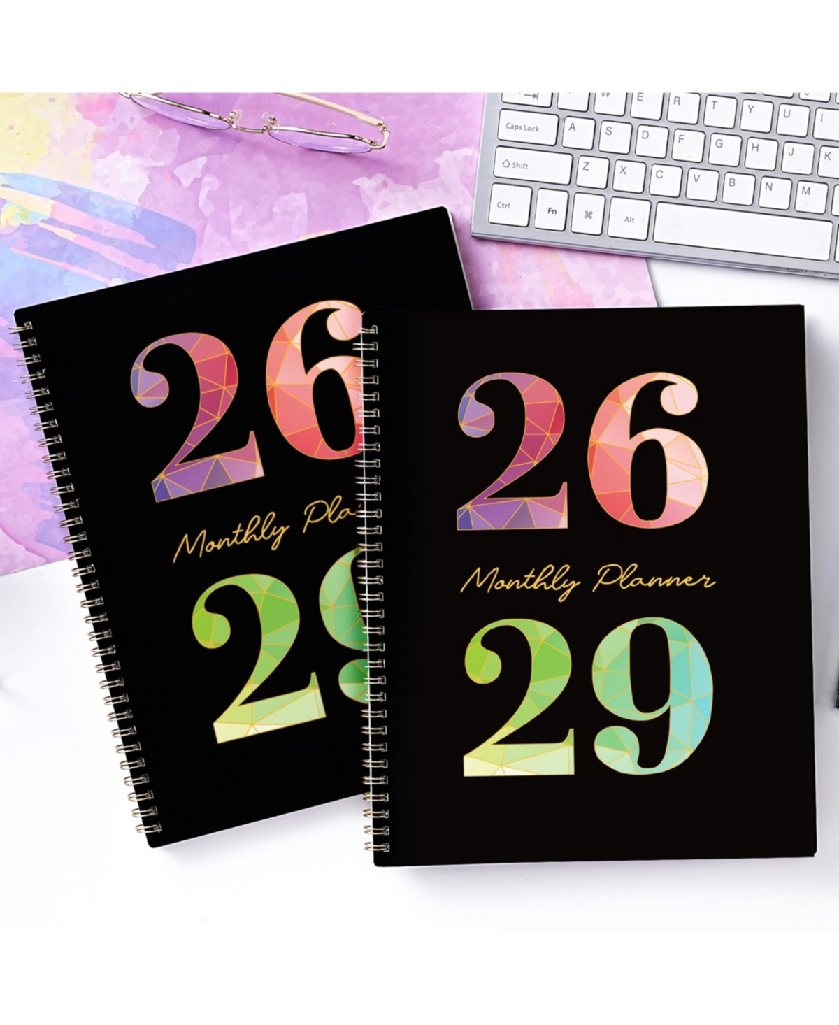 Gnuadz 2026-2029 Monthly Planner 3 Year Calendar Colorful Tabs Pocket
