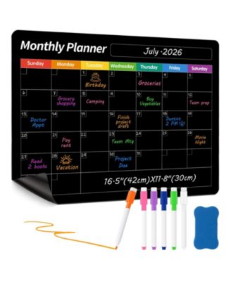 Magnetic Calendar Whiteboard Monthly Planner Fridge