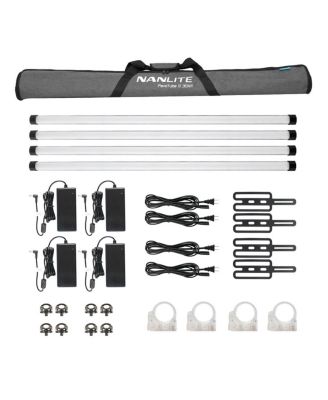 PavoTube II 30XR 4' 36W RGBWW LED Pixel Tube 4-Light Kit with Built-In CRMX
