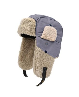 Unisex Faux Fur Trapper Hat - Warm Winter Aviator Cap with Fleece Ear Flaps and Windproof Shell