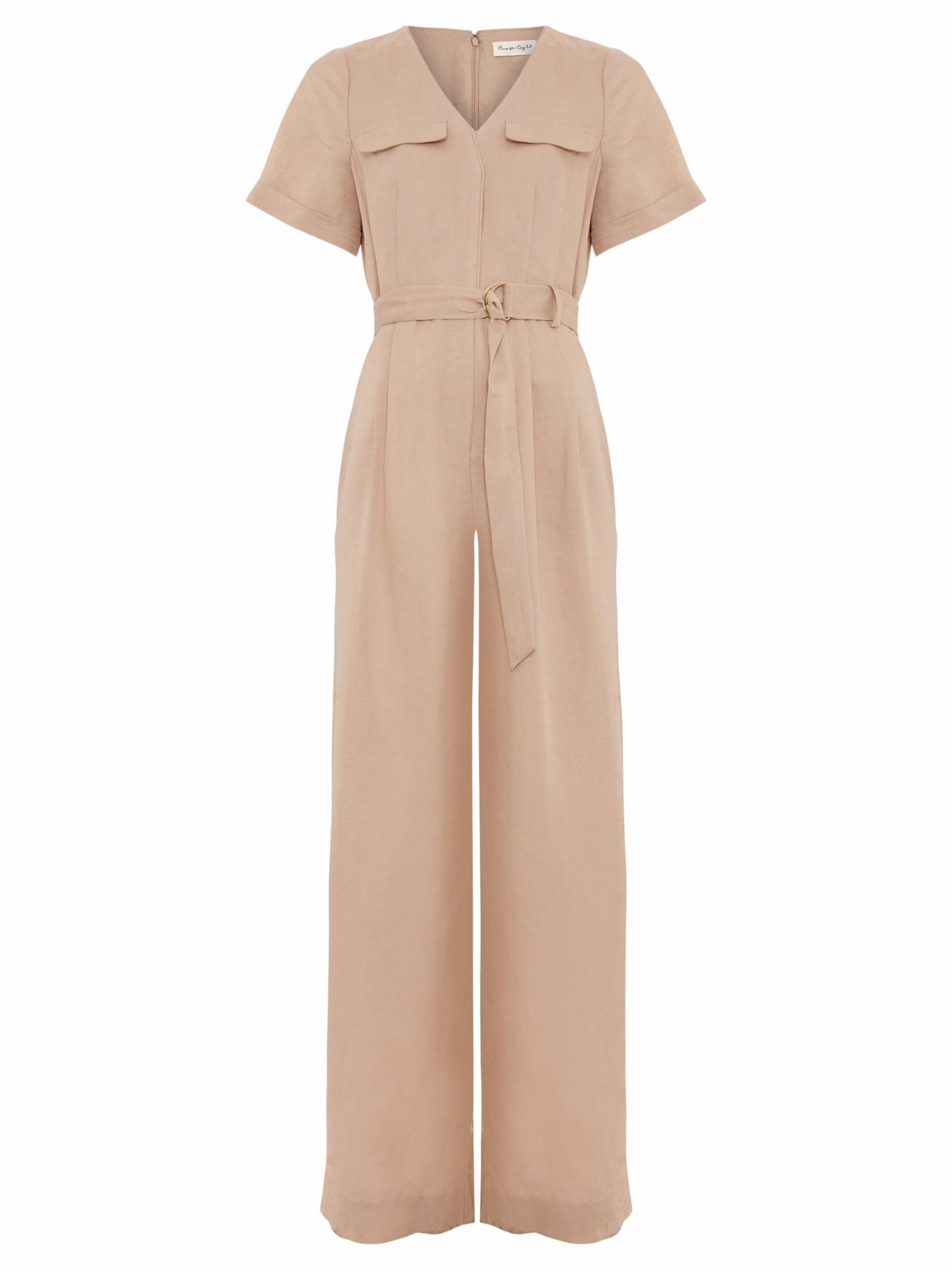 Женский комбинезон Phase Eight Daniela V-Neck Short Sleeve Jumpsuit, цвет: Нейтральный — фото 2