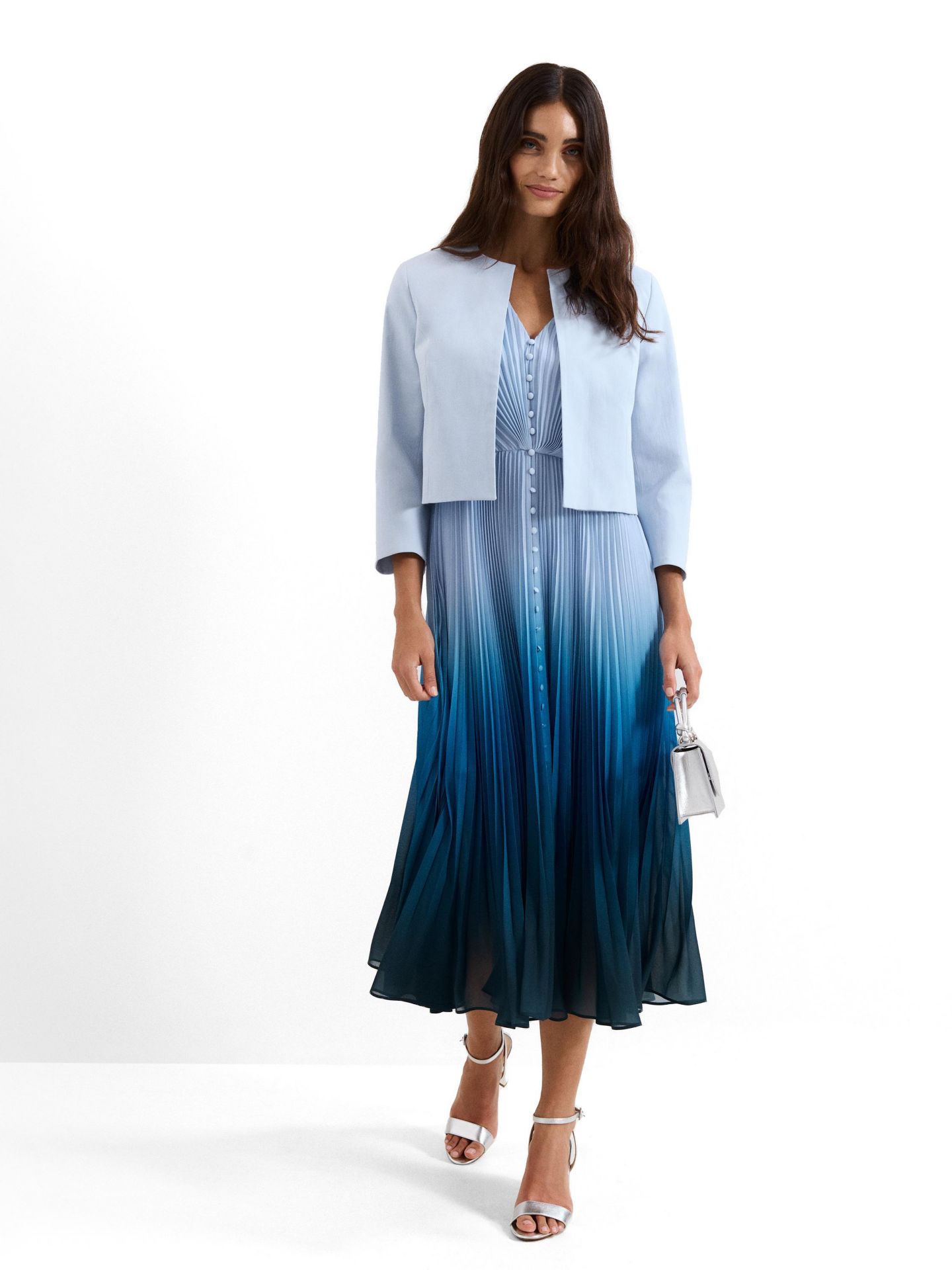Женская куртка Phase Eight Elizabeth Cropped Jacket, цвет: Бледный синий — фото 3