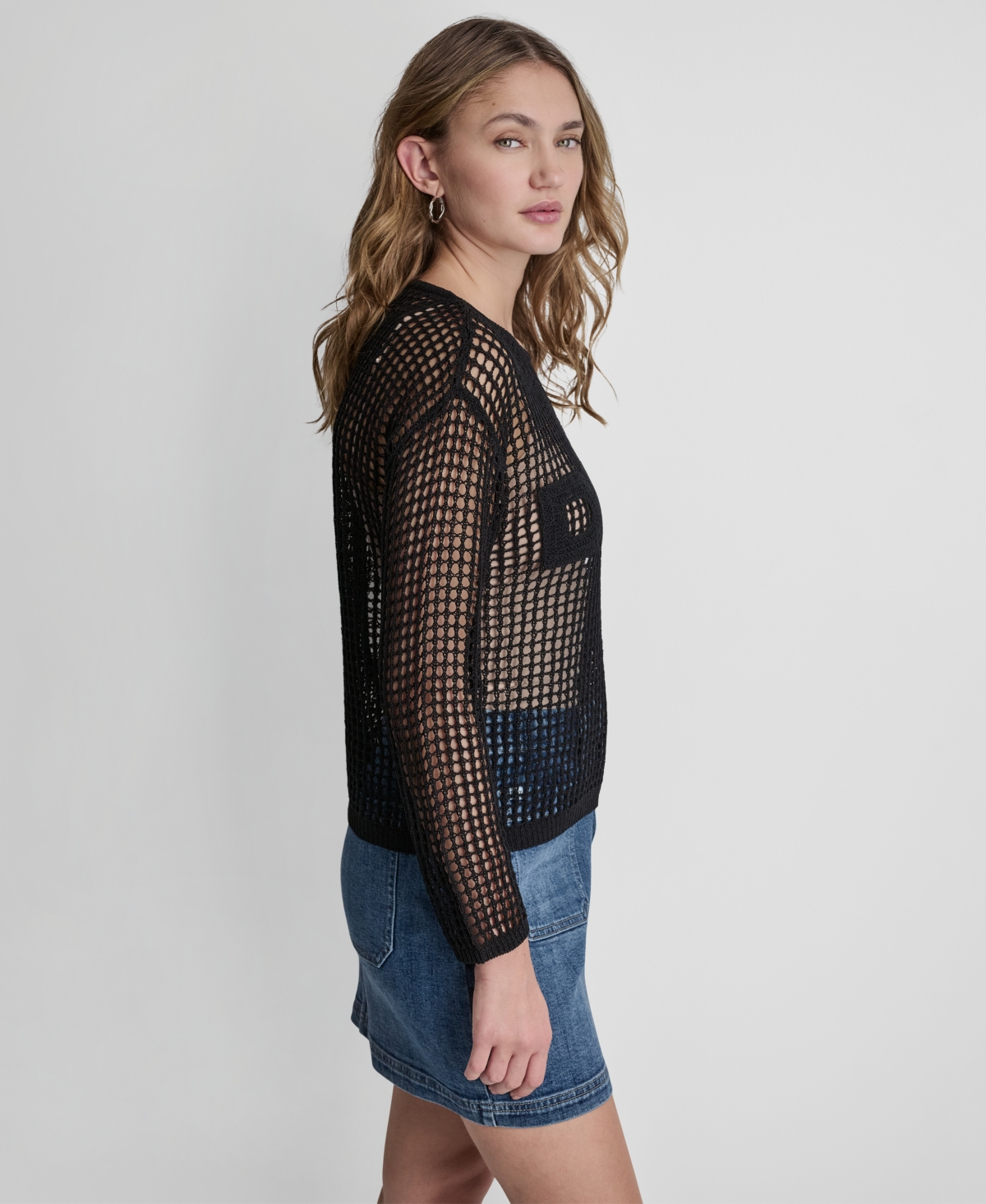 Dkny Jeans Women's Long-Sleeve Boat Neck Sweater