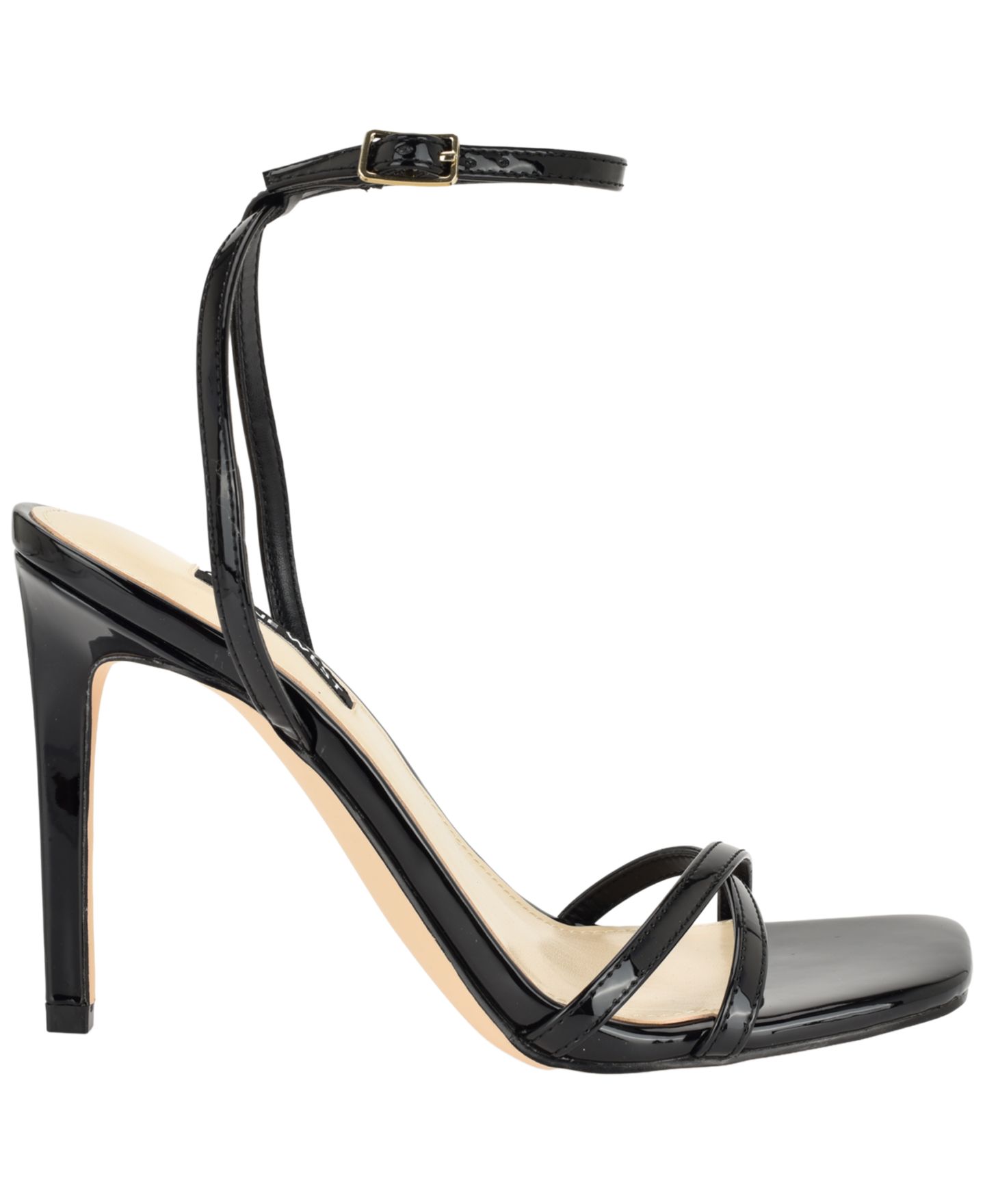 Женские сандалии Nine West Penelope Strappy Stiletto Dress Sandals, цвет: Чёрный лаковый — фото 2
