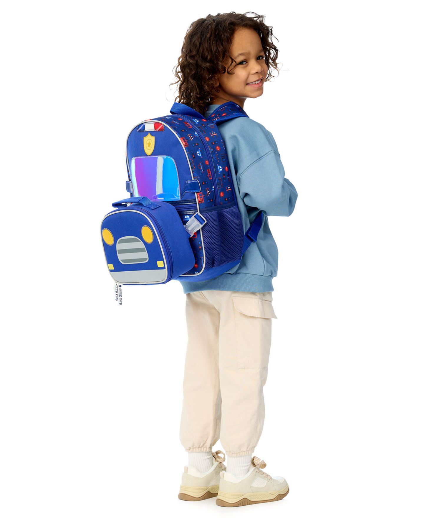 Сумки Biz & Bean Policeman Preschool Backpack and Lunch Bag, 2-Piece Set для мальчиков-малышей, цвет: Синий — фото 7