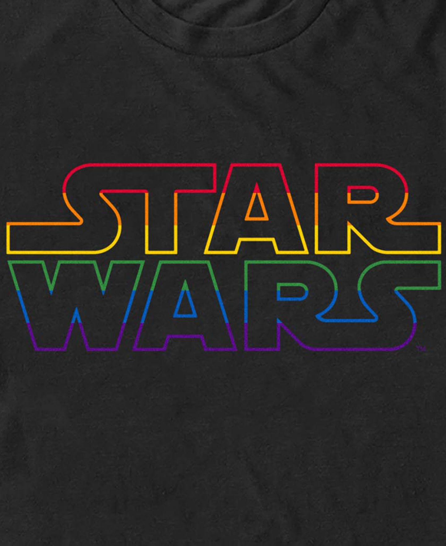 Мужская футболка Design By Humans Outline Rainbow Logo Short-Sleeve, цвет: Чёрный — фото 3