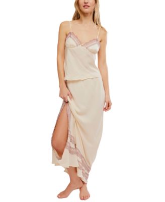 Women's Wish You Were Here V-Neck Top and Lace Trim Skirt, 2-Piece Set