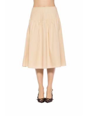 Women's Esme Pintuck Waist Full Poplin Skirt