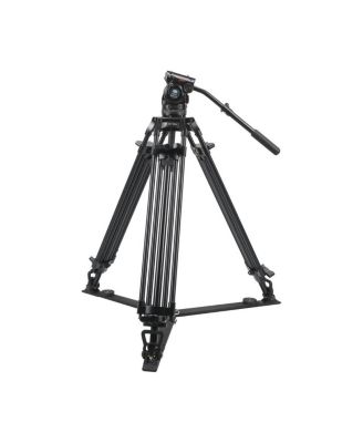 BCT-2003 BCT Series 3-Section Aluminum Video Tripod with 75mm BCH-10 BCH Series Fluid Video Head, 13.2 lbs Capacity