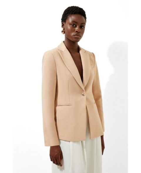 Женский пиджак Karen Millen Tailored Single Breasted Blazer, цвет: Верблюжий