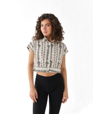 Women's Oversized Crop Shirt