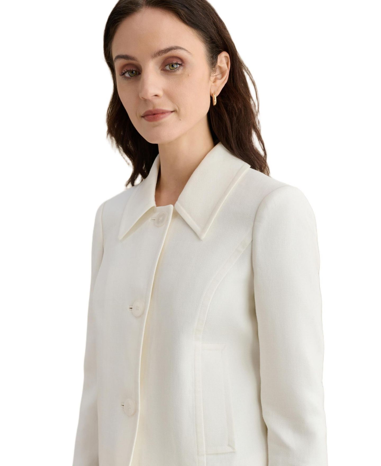 Женская куртка Hobbs London Adeen Linen, цвет: Белый — фото 2
