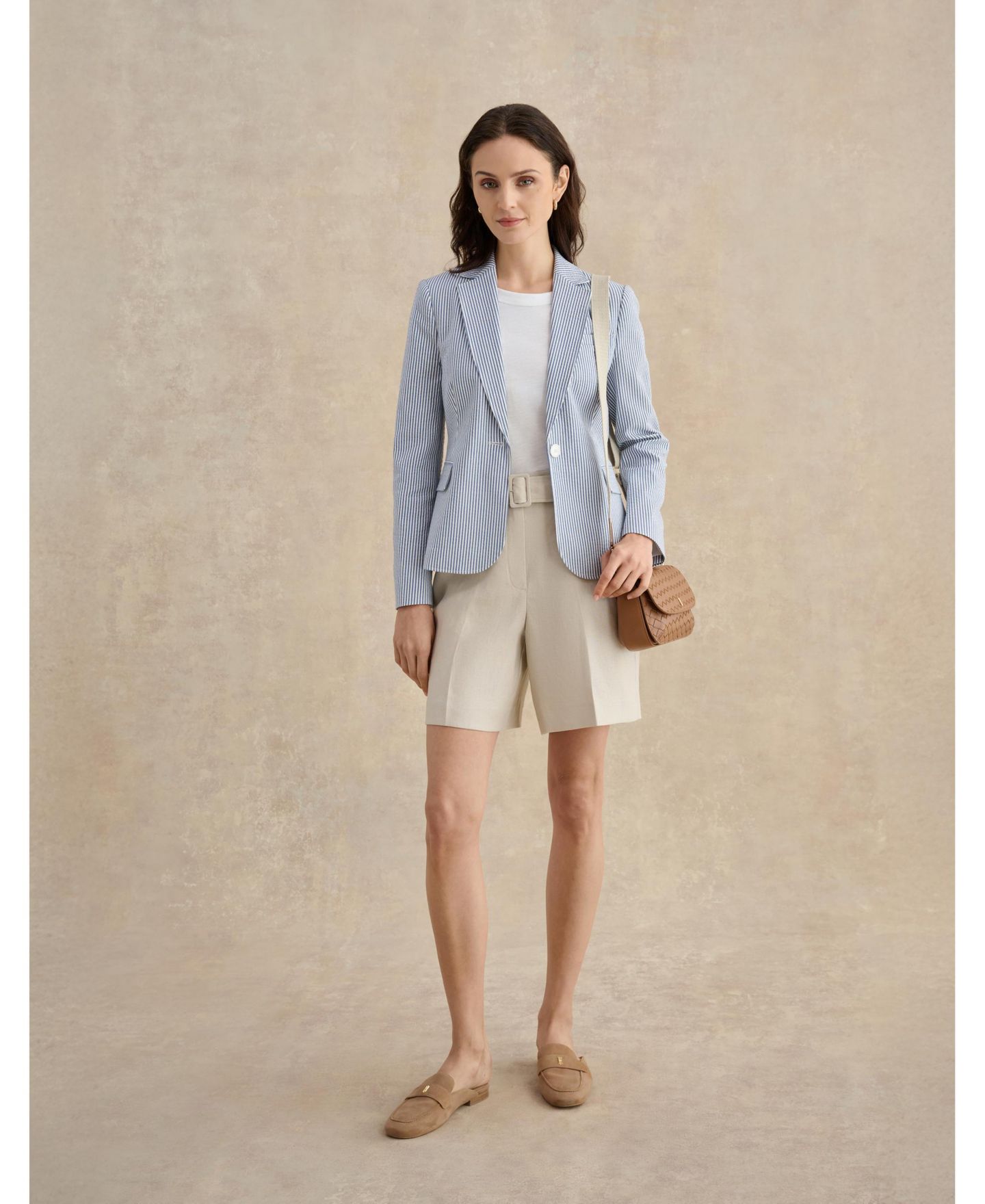 Женский пиджак Hobbs London Blake Structured Single-Button Blazer, цвет: Пастельный синий — фото 3