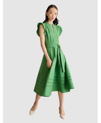 Women's Vanessa Ruffle Sleeve Midi Dress