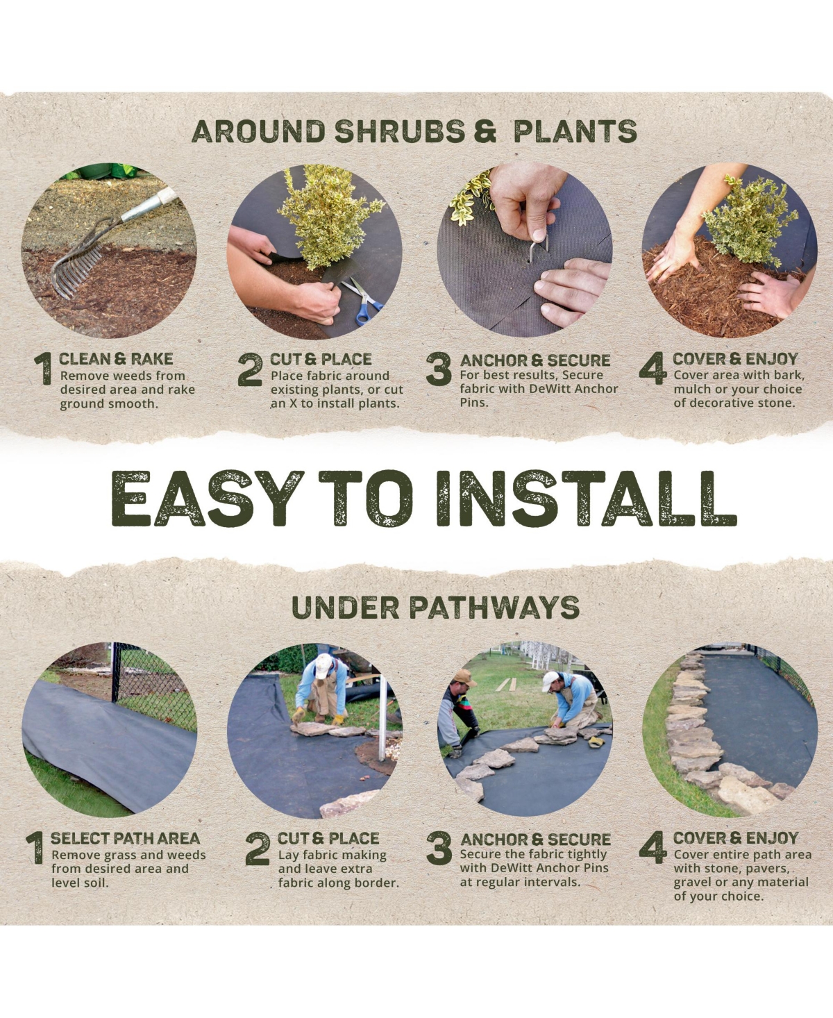 DeWitt Company P6 Pro 5 5oz 6' x 250' Commercial Landscape Weed Barrier Ground Fabric