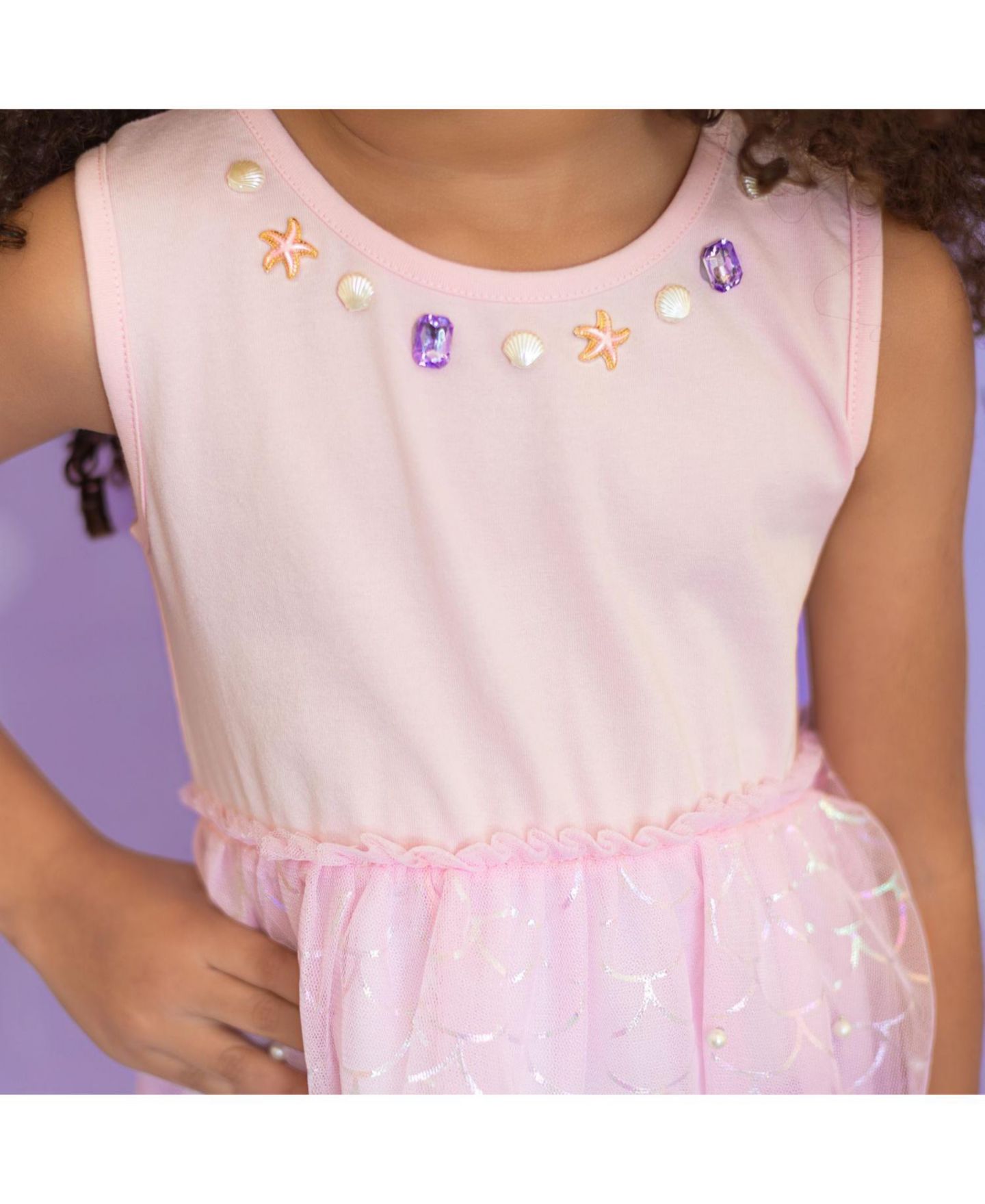 Платье Sweet Wink Mermaid Pearl Tank Tutu Dress для девочек-малышей, цвет: Разноцветный — фото 3