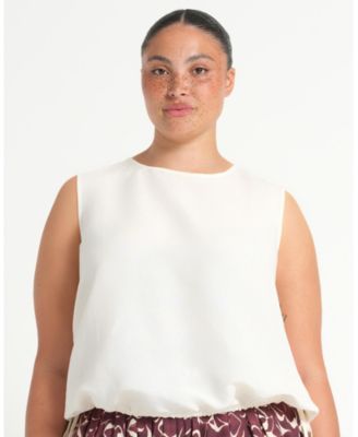 Plus Size Ainsley Tie-Hem Relaxed Tank Top