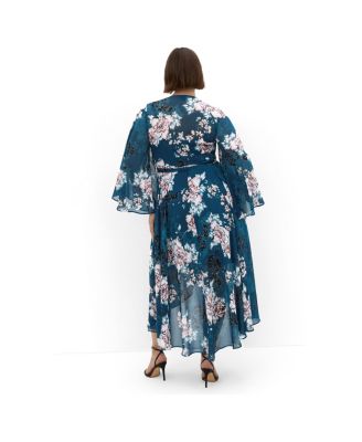 city chic long sleeve dress City Chic Women's Jade Blossom Long Sleeve Maxi Dress, 12