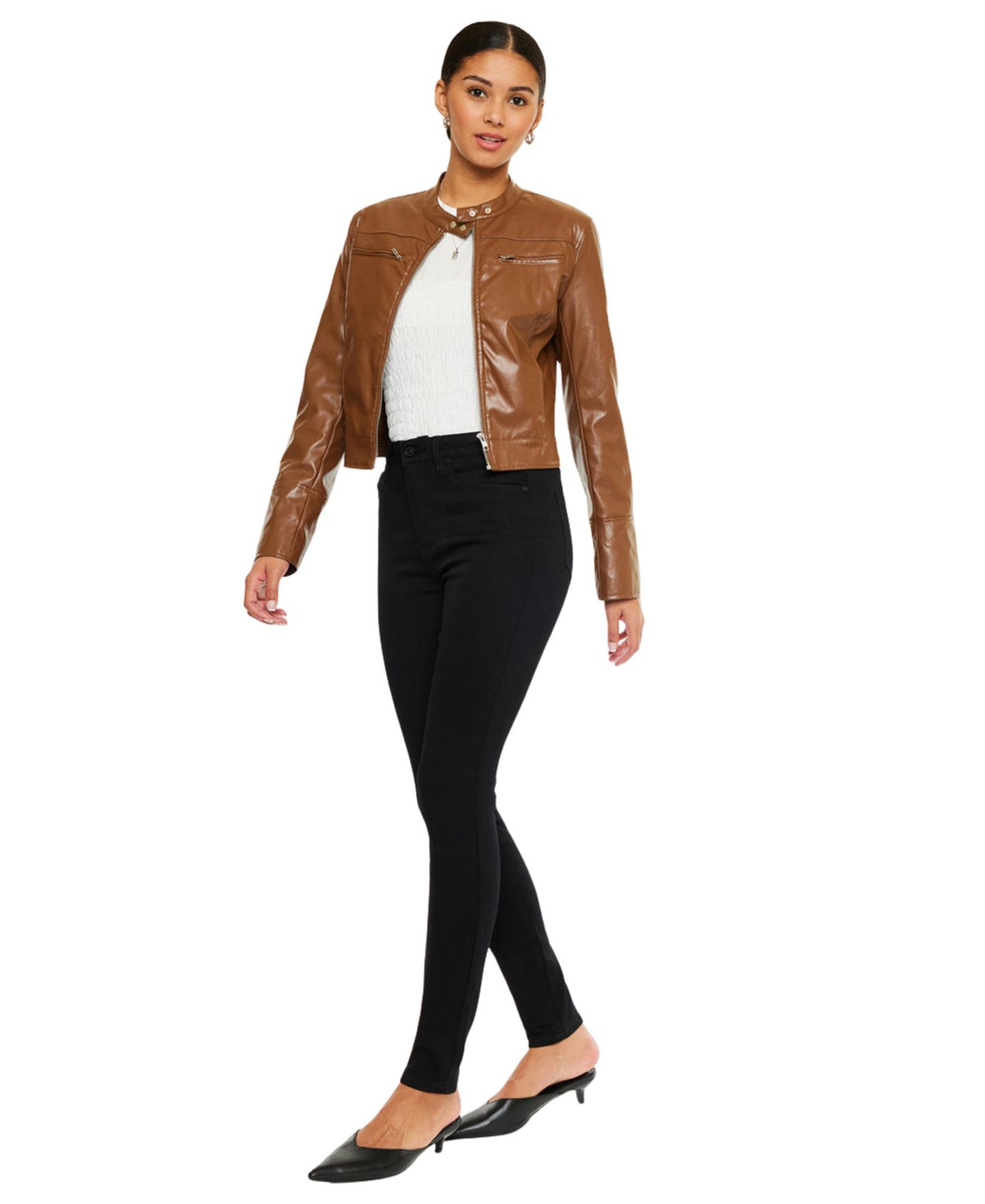 Женские джинсы KanCan Vanessa High Rise Super Skinny, цвет: Чёрный — фото 5