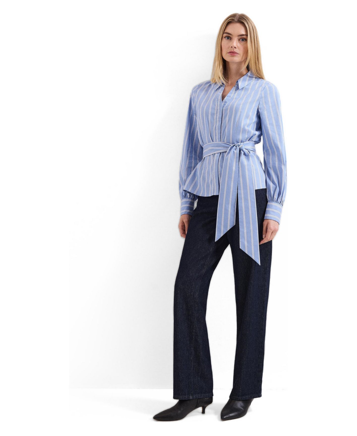 Женская рубашка Phase Eight Collared Statement-Belt, цвет: Синий — фото 3