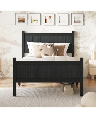 Flat Panel Platform Bed with Headboard and Footboard