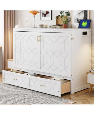 Murphy Bed with Drawer, Sockets and USB Ports