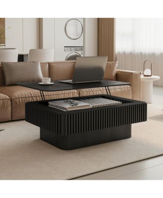 38.6'' Fluted Lift-Top Coffee Table with Storage