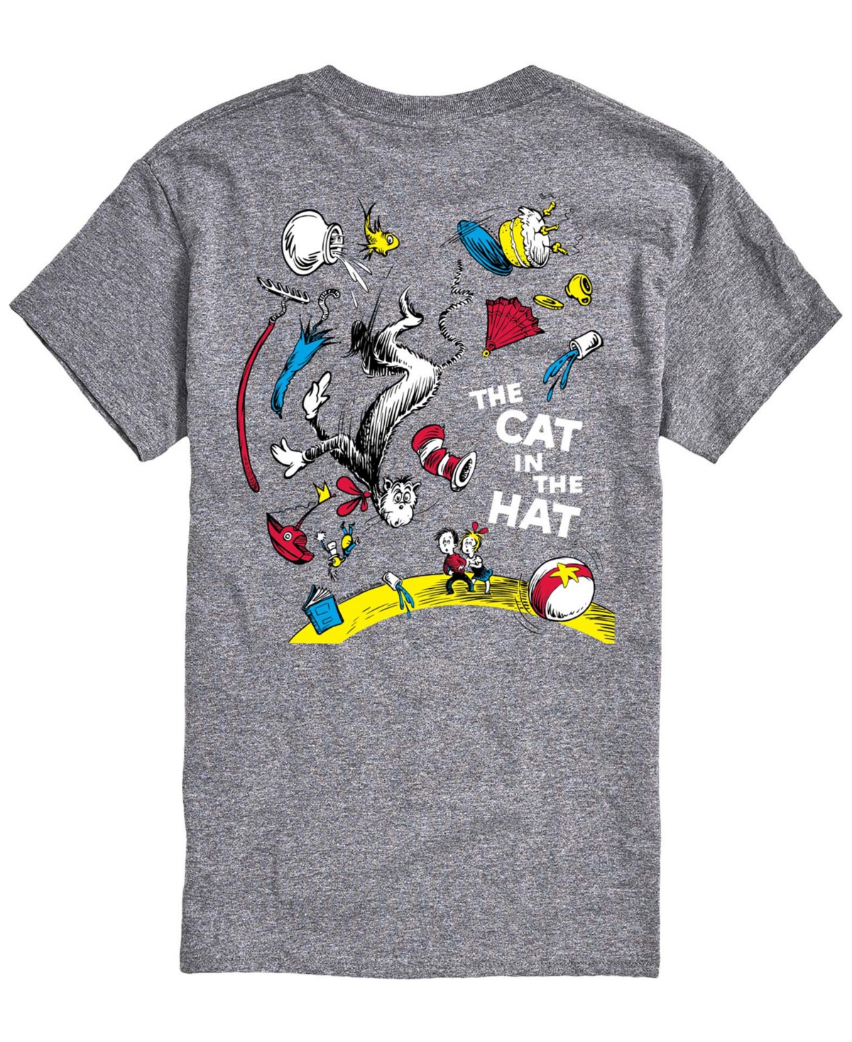 Airwaves Men's Dr. Seuss Cat The Hat Illustration Short-Sleeve Graphic T-Shirt