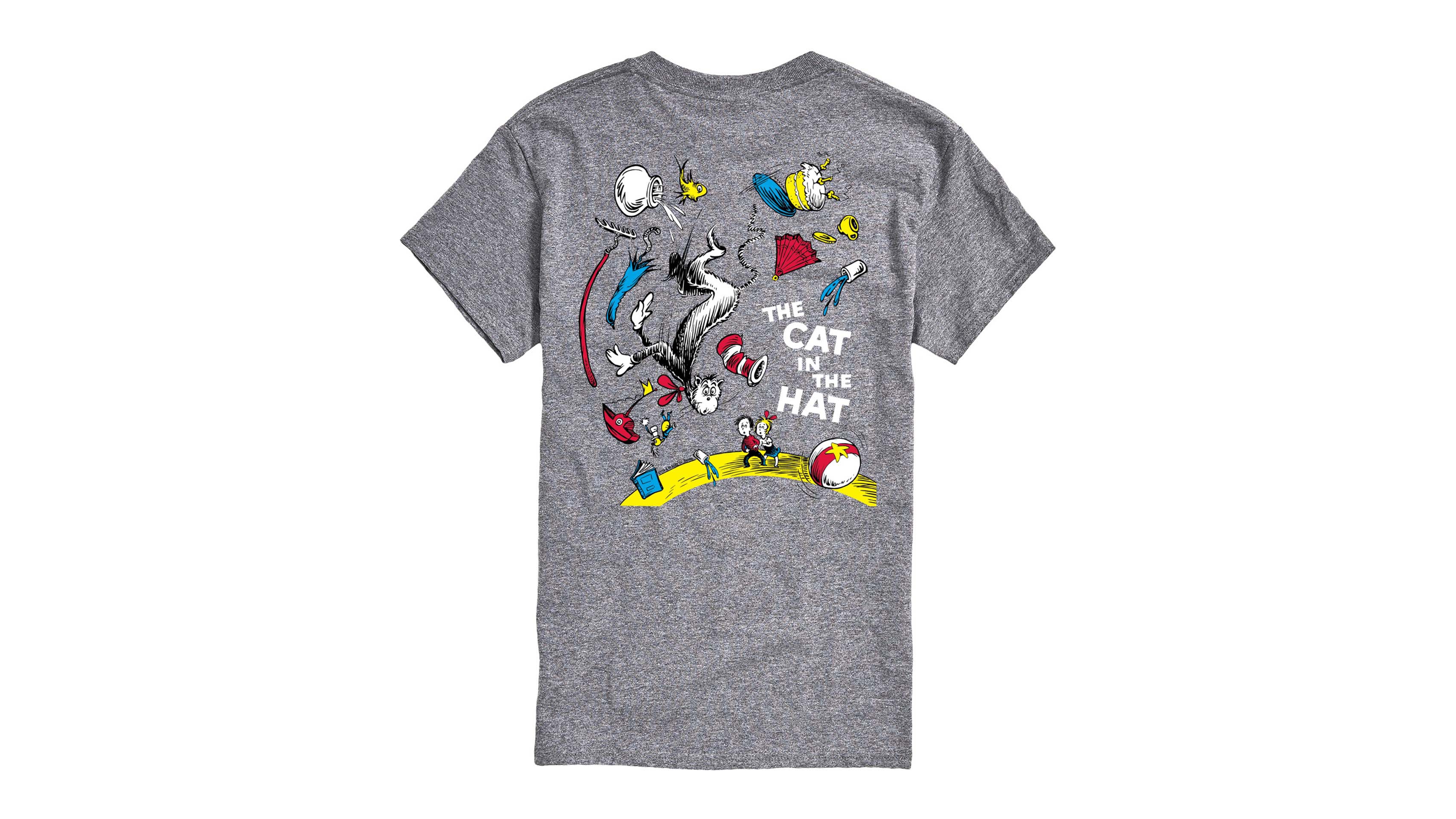 Airwaves Men's Dr. Seuss Cat The Hat Illustration Short-Sleeve Graphic T-Shirt