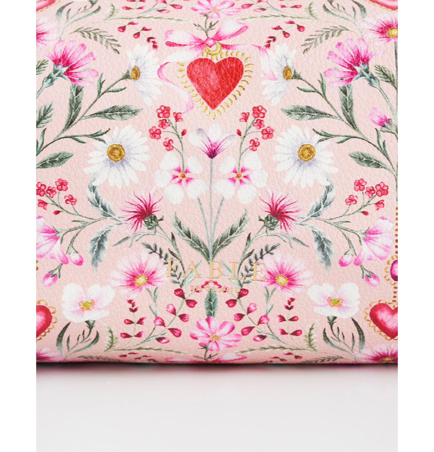 Женская сумка Fable England Floral Heart Cosmetic Pouch, цвет: Розовый — фото 4