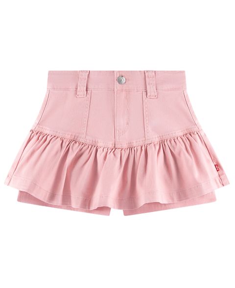 Юбка-шорты Levi's Ruffled Scooter Skort для девочек, цвет: Пудрово-розовый
