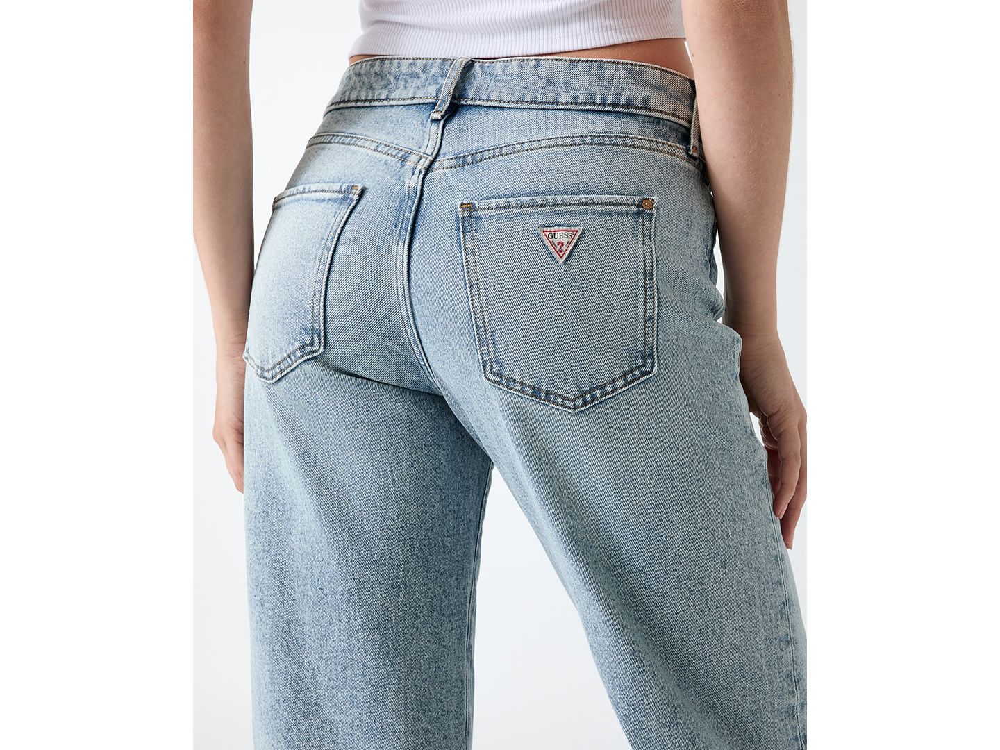Женские джинсы GUESS Rey Wide-Leg, цвет: Синий — фото 4