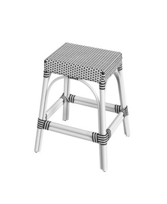 Robias Rectangular Rattan 24.5" Counter Stool